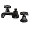 Kingston Brass KS4460RX Widespread Bathroom Faucet with Brass Pop-Up, Matte Black KS4460RX - alternate 1